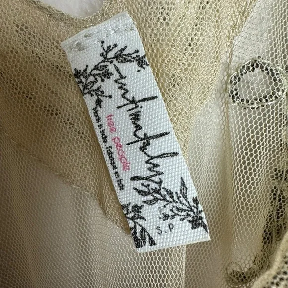 Free People Sky Fall Intimately Sheer Embellished Wrap Maxi Dress Sz S - Picture 8 of 9